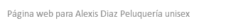 Página web para Alexis Diaz Peluquería unisex